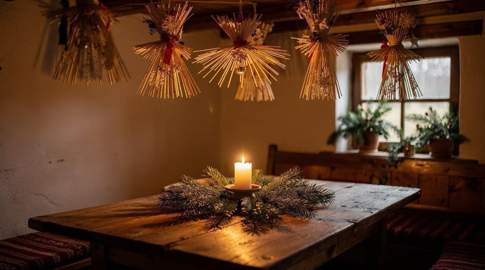 Litauische Weihnachtstraditionen — was wirklich passiert und wann — Kūčios am Heiligabend, 12 fleischlose Gerichte, Stroh unter dem Tischtuch — Lita