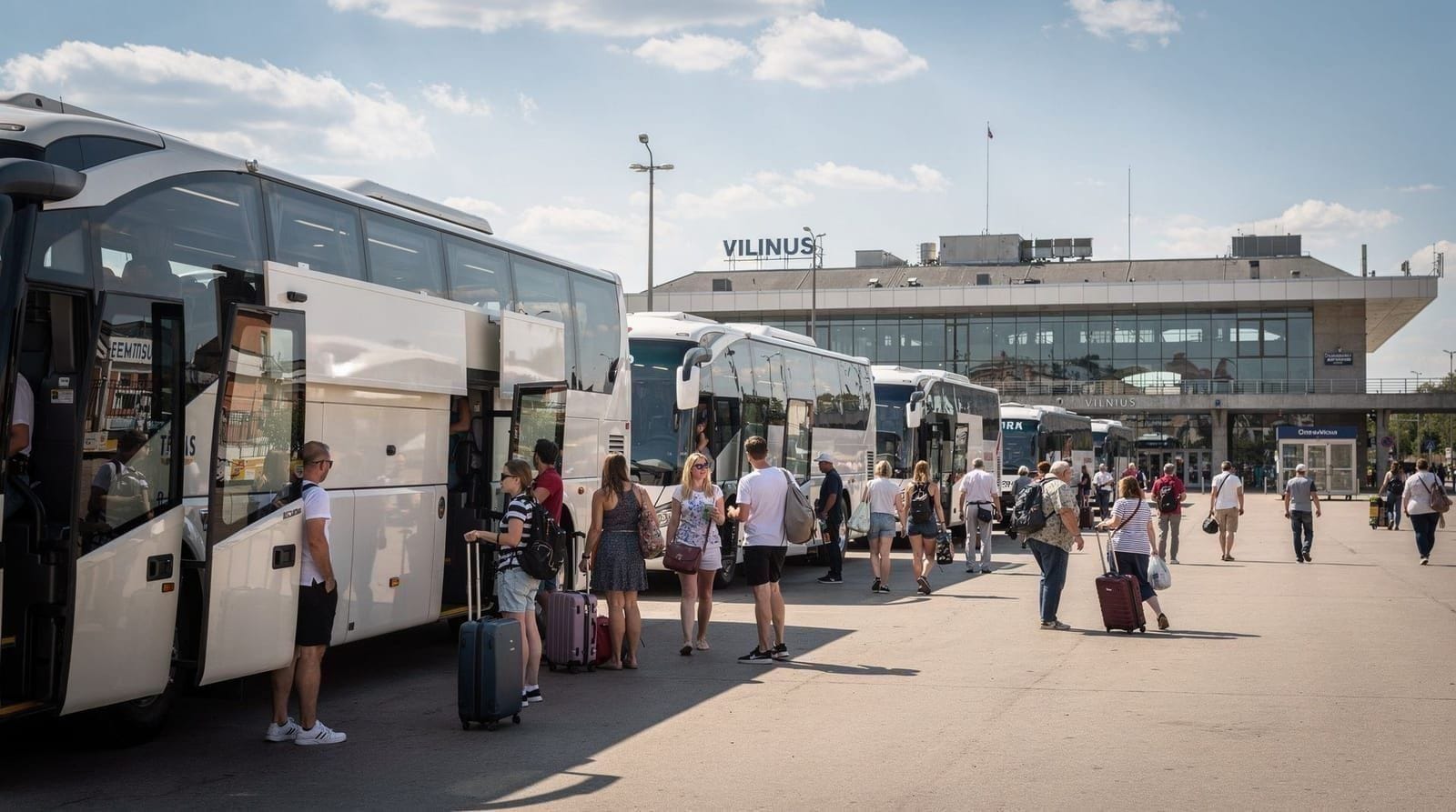 Züge und Busse in Litauen — der vollständige Leitfaden — Litauens Zug- und Busnetzwerke — Routen, Preise, Buchung und Betreiber. Vilnius 