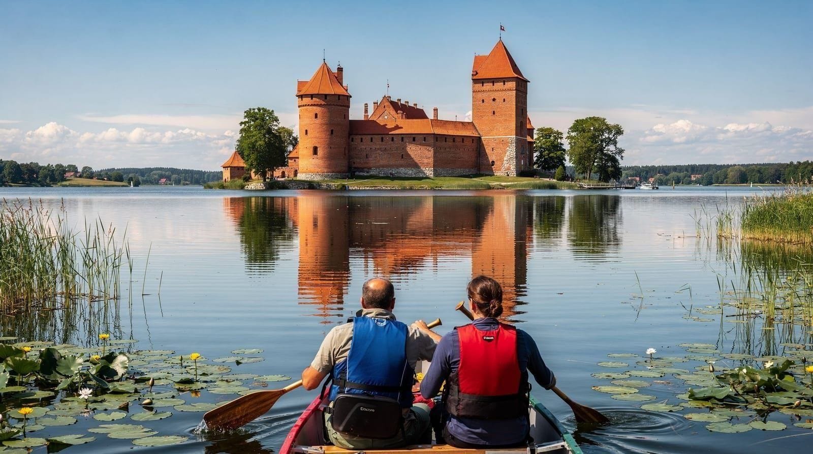 Vilnius: Trakai guided canoe castle island
